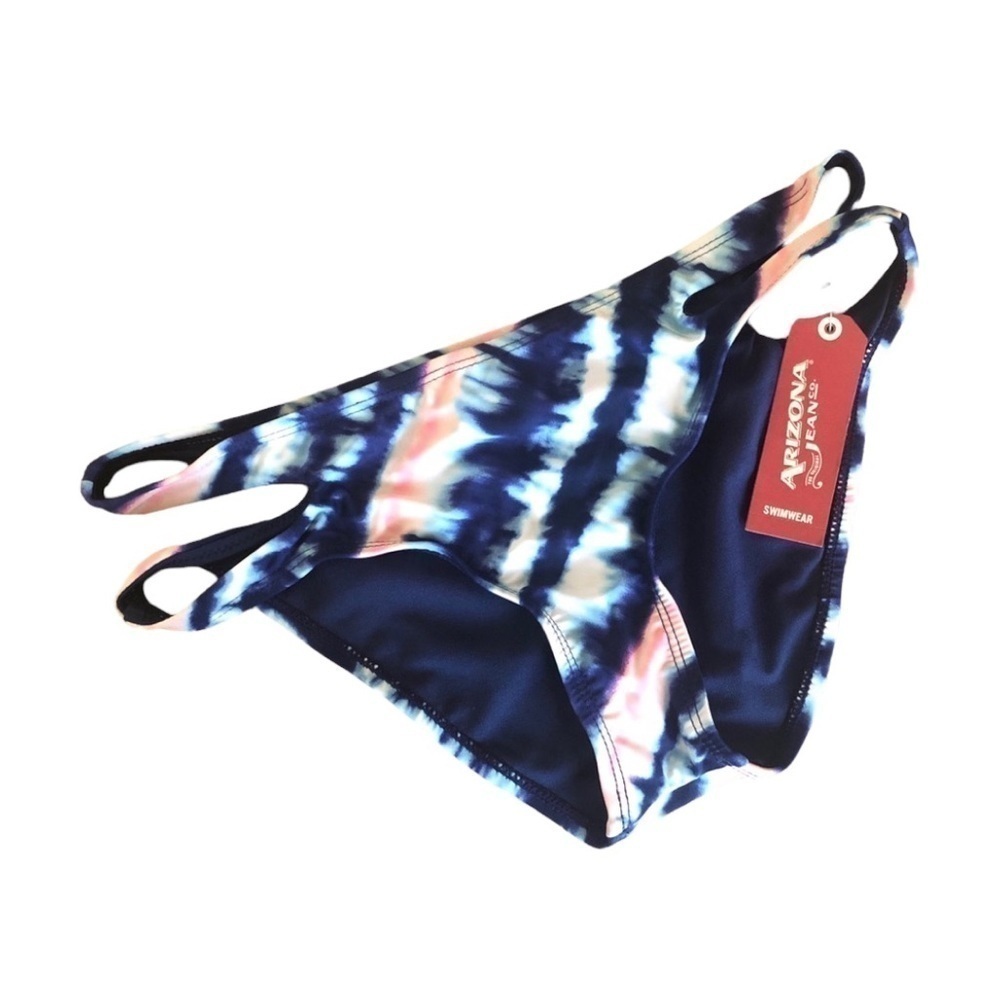πΊ Arizona Jean Company Tie Dye Hipster Side Cutout Swim Bottoms Size S NWT